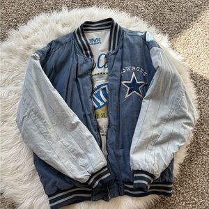 Vintage Mirage Dallas Cowboys Reversible Varsity Jacket (Size XL) - RARE